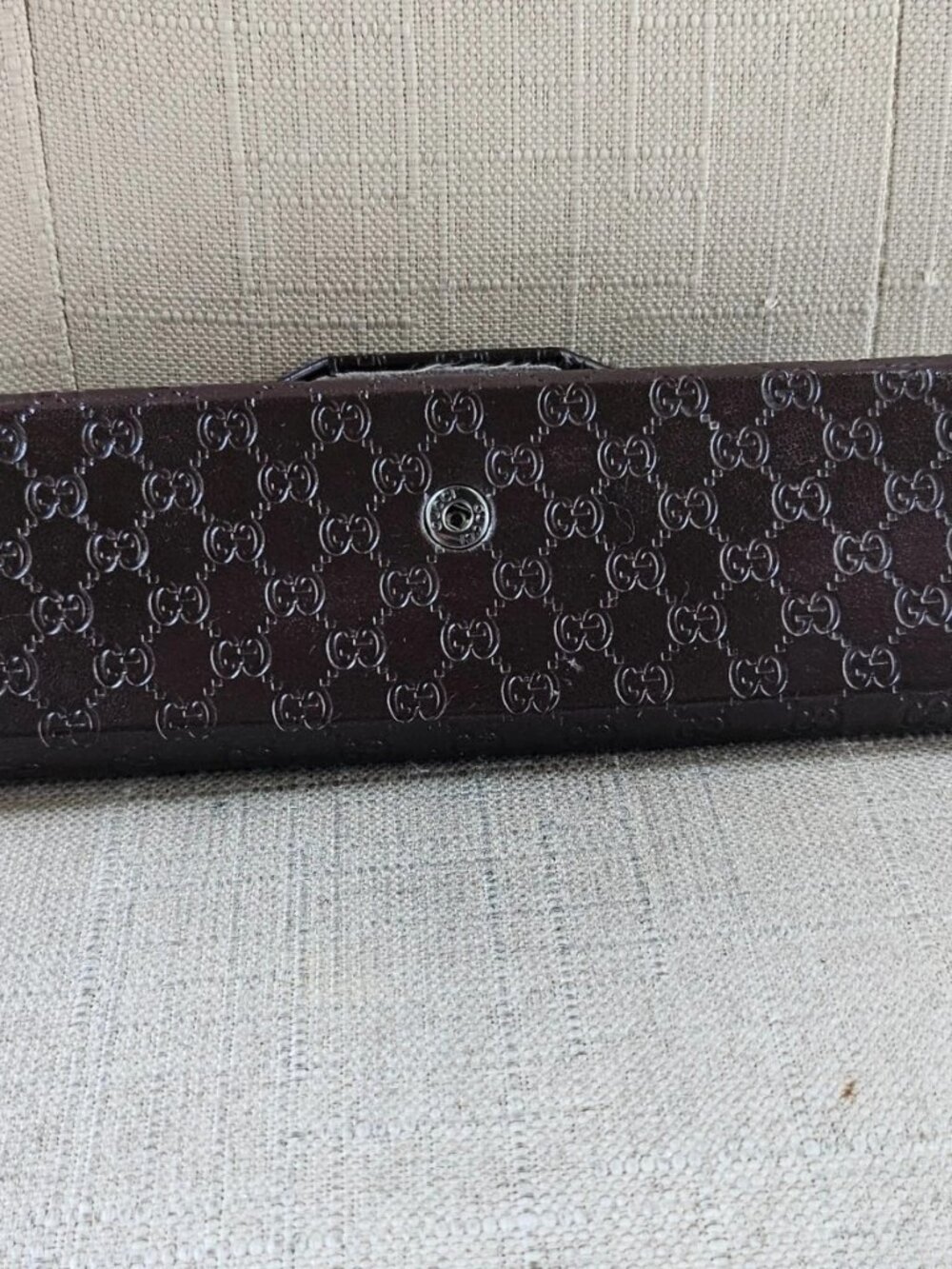 Authentic Gucci Eyeglasses Case Brown Leather Trifold Case for Glasses Case only - Picture 9 of 12